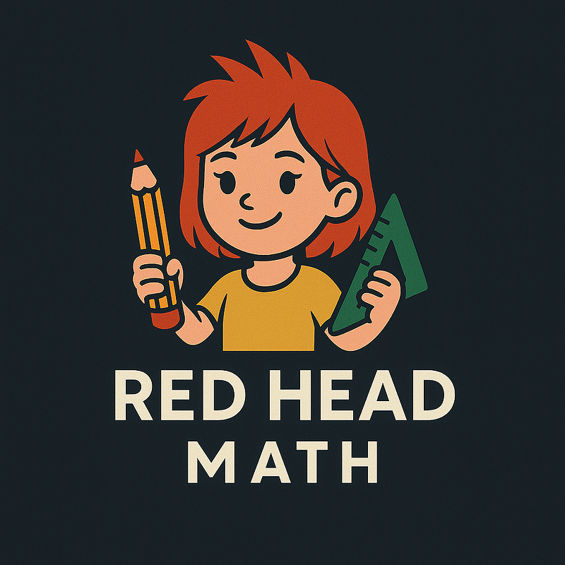 Red Head Math Logo